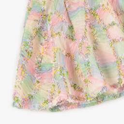 Irpa-Girls Blush Patchwork Tulle Gown | Childrensalon Outlet