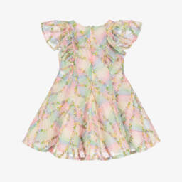 Irpa-Girls Blush Patchwork Tulle Gown | Childrensalon Outlet