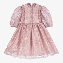 Irpa-Girls Blush Tulle Gown | Childrensalon Outlet