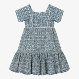 Irpa-فستان أزرق أنيق بنقشة للبنات | Childrensalon Outlet