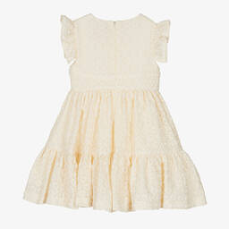 Irpa-Girls Ivory Broderie Anglaise Dress | Childrensalon Outlet