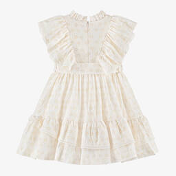 Irpa-Girls Ivory Broderie Anglaise Dress | Childrensalon Outlet