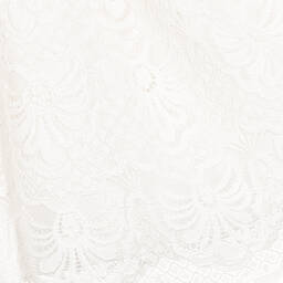 إيربا-فستان مزيج قطن فوال مزين بدانتيل لون عاجي | Childrensalon Outlet