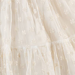 Irpa-Кремовое платье из тюля с цветами | Childrensalon Outlet