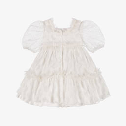 Irpa-Girls Ivory Lace & Tulle Gown | Childrensalon Outlet
