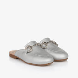 Irpa-حذاء لوفر جلدي معدني للبنات | Childrensalon Outlet