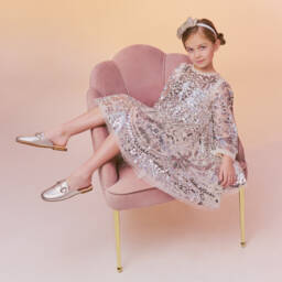 Irpa-Girls Metallic Silver Slip-On Loafers | Childrensalon Outlet