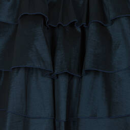 Irpa-Girls Navy Blue Taffeta Dress | Childrensalon Outlet