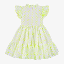 Irpa-Girls Neon Green Plumeti Dress | Childrensalon Outlet