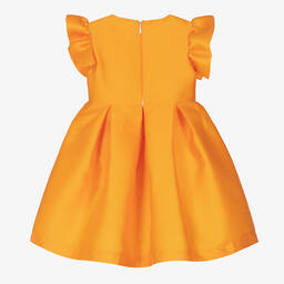 Irpa-Girls Orange Bow Dress | Childrensalon Outlet