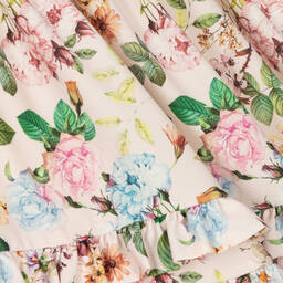 Irpa-Розовое платье в цветочек с рюшами | Childrensalon Outlet