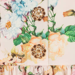 Irpa-Розовое платье в цветочек с рюшами | Childrensalon Outlet