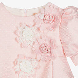 Irpa-Girls Pink Polka Dot Dress  | Childrensalon Outlet