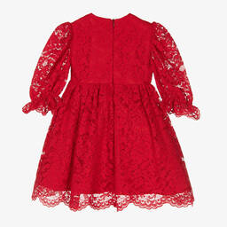 Irpa-Красное платье с кружевом | Childrensalon Outlet