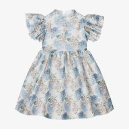 Irpa-Платье из атласа с сапфировыми цветами для девочек | Childrensalon Outlet