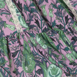 Irpa-فستان بطبعة ورود ساتان لون بنفسجي | Childrensalon Outlet