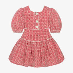 Irpa-Girls Scarlet Embroidered Cotton Dress | Childrensalon Outlet