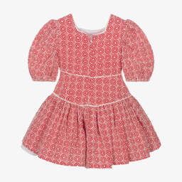 Irpa-Girls Scarlet Embroidered Cotton Dress | Childrensalon Outlet