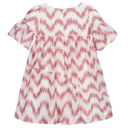 Irpa-White & Pink Chiffon Dress | Childrensalon Outlet