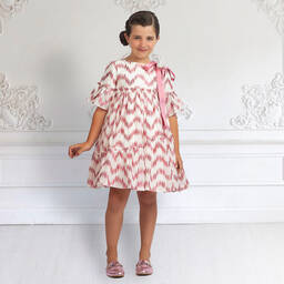 Irpa-White & Pink Chiffon Dress | Childrensalon Outlet