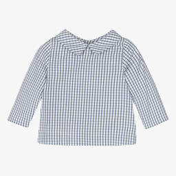 Jacadi Paris-Baby Boys White Check Cotton Shirt | Childrensalon Outlet