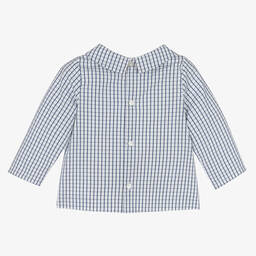 Jacadi Paris-Baby Boys White Check Cotton Shirt | Childrensalon Outlet