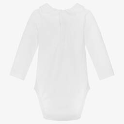 Jacadi Paris-Baby Girls White Cotton Bodysuit | Childrensalon Outlet