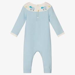 Jacadi Paris-Blue Sheep Wool Knit Romper | Childrensalon Outlet