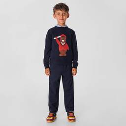 Jacadi Paris-Синий вязаный джемпер из хлопка | Childrensalon Outlet