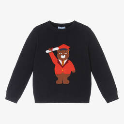 Jacadi Paris-Синий вязаный джемпер из хлопка | Childrensalon Outlet