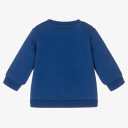 Jacadi Paris-Boys Blue Cotton Snowman Sweater | Childrensalon Outlet
