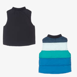 Jacadi Paris-Boys Blue Puffer Gilet | Childrensalon Outlet