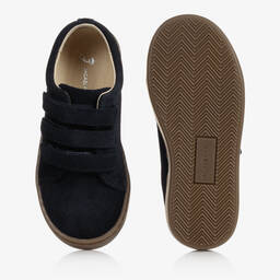 Jacadi Paris-Boys Navy Blue Suede Trainers | Childrensalon Outlet
