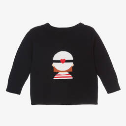 Jacadi Paris-Синий хлопковый свитер для девочек | Childrensalon Outlet