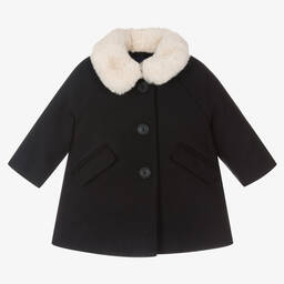 Jacadi Paris-Girls Blue Wool Coat | Childrensalon Outlet