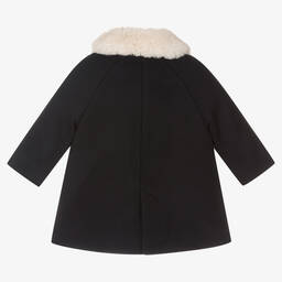 Jacadi Paris-Girls Blue Wool Coat | Childrensalon Outlet