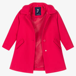 Jacadi Paris-Girls Pink Wool Coat | Childrensalon Outlet
