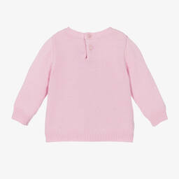 Jacadi Paris-Girls Pink Wool Sheep Sweater | Childrensalon Outlet