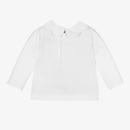 Jacadi Paris-Girls White Organic Cotton Top | Childrensalon Outlet