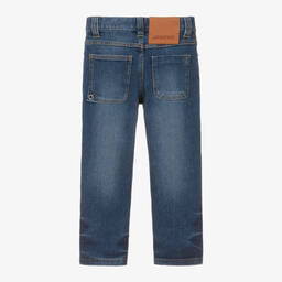 JACQUEMUS-Blue Relaxed Straight Denim Jeans | Childrensalon Outlet