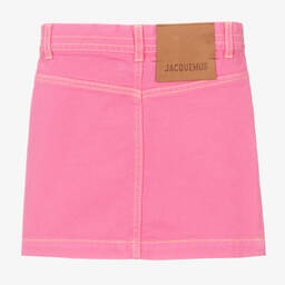 JACQUEMUS-Girls Pink Denim Skirt | Childrensalon Outlet