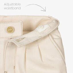 JACQUEMUS-Кремовые джинсовые брюки прямого кроя | Childrensalon Outlet