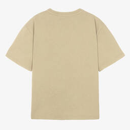 JACQUEMUS-Teen Beige Cotton Utility T-Shirt | Childrensalon Outlet
