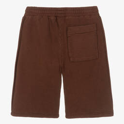 JACQUEMUS-Teen Brown Cotton Jersey Shorts | Childrensalon Outlet