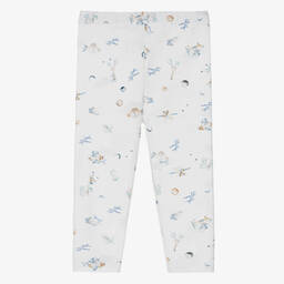 Jamiks-Белые хлопковые легинсы с ночным принтом | Childrensalon Outlet