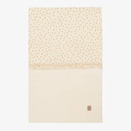 Jamiks-Кремовая хлопковая пеленка в цветочек для малышек (100см) | Childrensalon Outlet