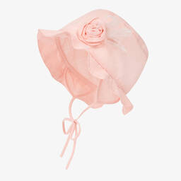 Jamiks-Baby Girls Pink Organic Cotton Hat | Childrensalon Outlet