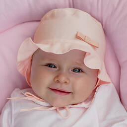 Jamiks-قبعة قطن عضوي لون زهري للمولودات | Childrensalon Outlet