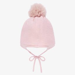 Jamiks-Baby Girls Pink Pom-Pom Bunny Hat | Childrensalon Outlet