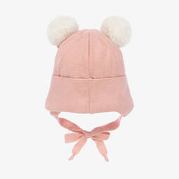 Jamiks-Baby Girls Pink Pom-Pom Hat | Childrensalon Outlet